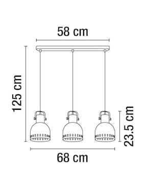 Lampara colgante incandescente y led Calux