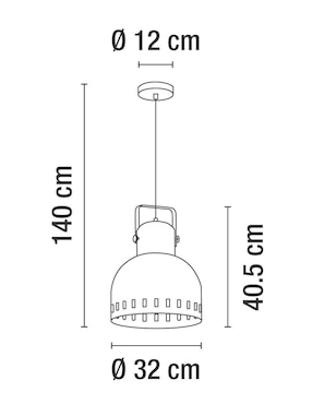 Lámpara colgante Incandescente y LED Calux