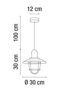 Lámpara colgante Incandescente y LED Calux