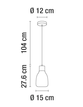 Lampara colgante incandescente y led Calux
