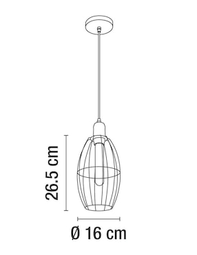 Lámpara colgante Incandescente y LED Luzire