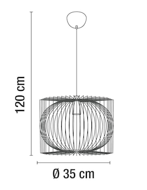 Lámpara colgante Luzire incandescente y led