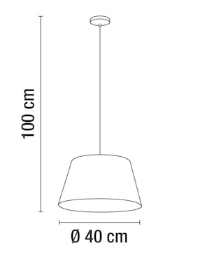 Lámpara colgante Incandescente y LED Luzire