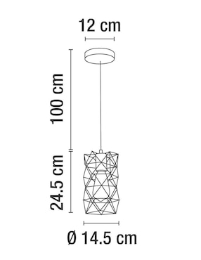 Lámpara colgante Incandescente y LED Calux