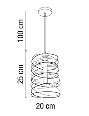 Lámpara colgante Incandescente y LED Luzire