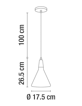 Lámpara colgante Incandescente y LED Luzire