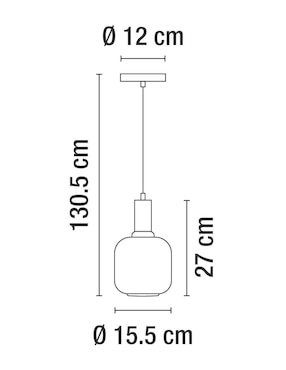 Lámpara colgante Luzire incandescente y led