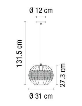 Lámpara colgante Incandescente y LED Luzire