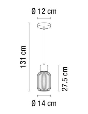 Lámpara colgante Incandescente y LED Luzire