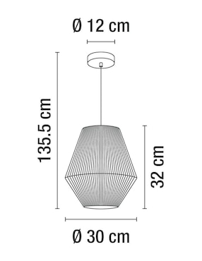 Lámpara colgante Incandescente y LED Luzire