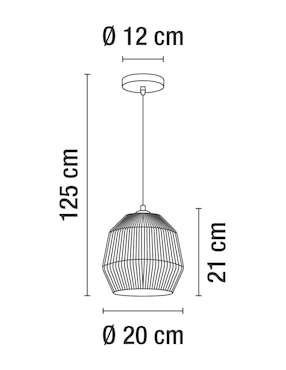 Lámpara colgante Incandescente y LED Luzire