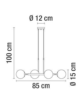 Lampara colgante incandescente y led Luzire