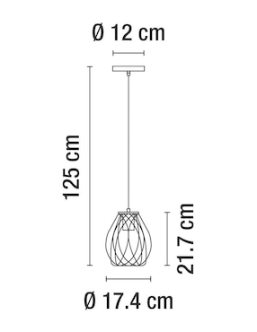 Lámpara colgante Incandescente y LED Luzire
