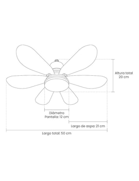 Ventilador de techo Mil Luces con control remoto 3 velocidades