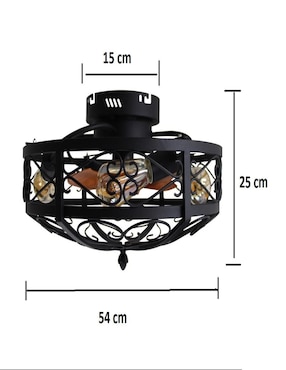 Ventilador de techo JWJ con control remoto 6 velocidades