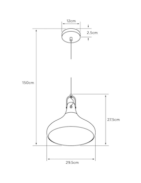 Lámpara colgante Incandescente y LED Tecnolite Jishu