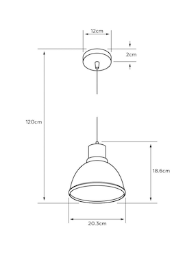 Lámpara colgante Tecnolite incandescente y led