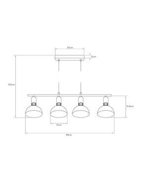 Lámpara colgante Incandescente y LED Tecnolite Arneb II