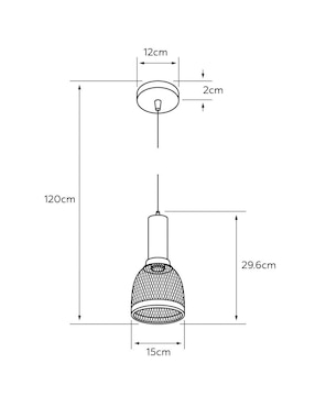 Lámpara colgante Incandescente y LED Tecnolite Alpher