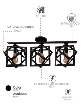 Lámpara colgante Mil Luces incandescente Cubitre