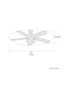 Ventilador de techo Coolfan 3 velocidades
