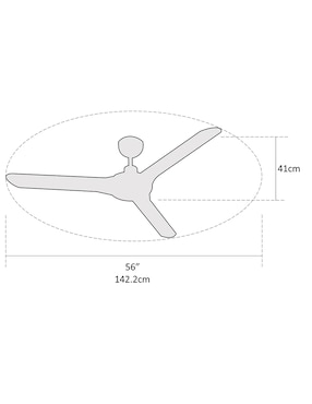 Ventilador de techo Coolfan con control remoto 3 velocidades