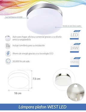 Plafón LED Mil Luces West