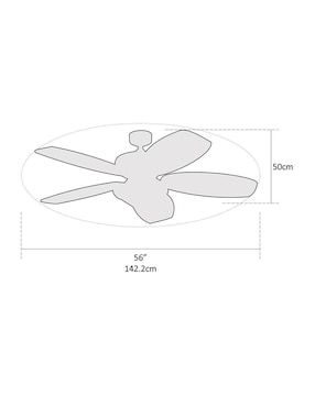 Ventilador de techo Coolfan con control remoto 3 velocidades