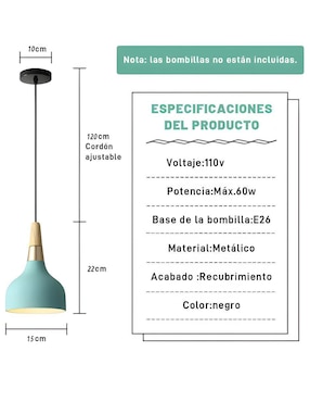 Lámpara colgante Incandescente y LED Wünd