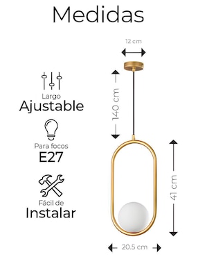 Lámpara colgante Incandescente y LED Wünd