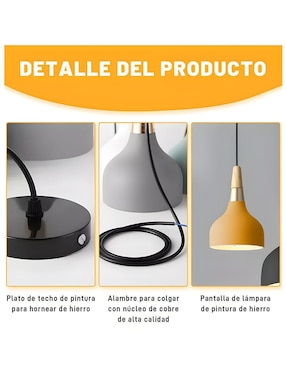 Lámpara colgante Wünd incandescente y led