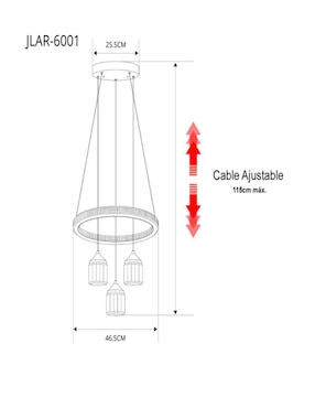 Lámpara colgante LED Jwj