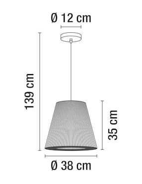 Lámpara colgante incandescente y led Calux