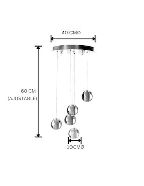 Lámpara colgante LED Gamalux Premier