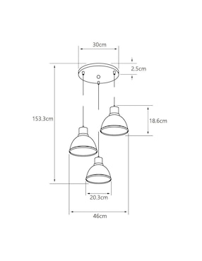 Lámpara colgante Tecnolite led