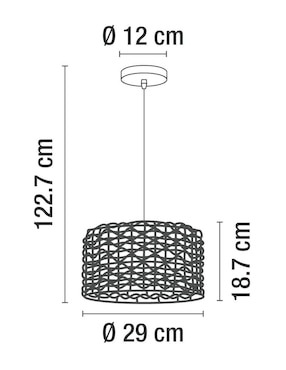 Lámpara colgante Incandescente y LED Calux