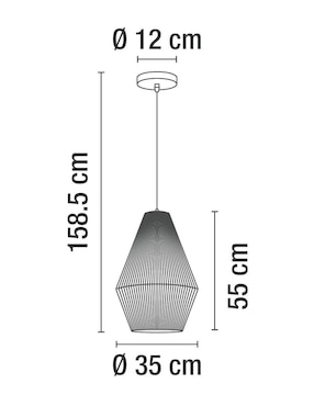 Lámpara colgante Incandescente y LED Calux