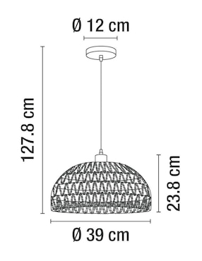 Lámpara colgante Incandescente y LED Calux