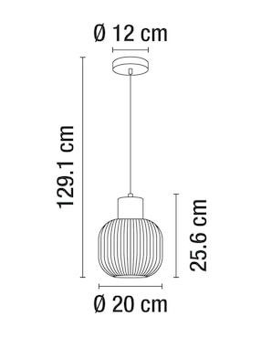 Lámpara colgante Incandescente y LED Calux