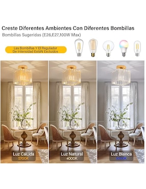 Lámpara colgante Wünd incandescente y led