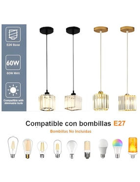 Lámpara colgante Wünd incandescente