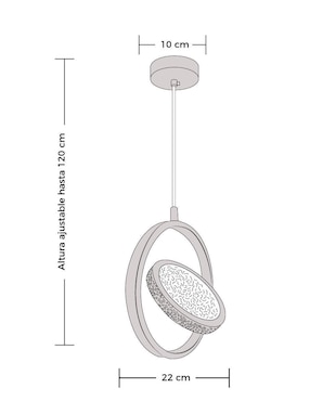 Lámpara colgante LED Gamalux