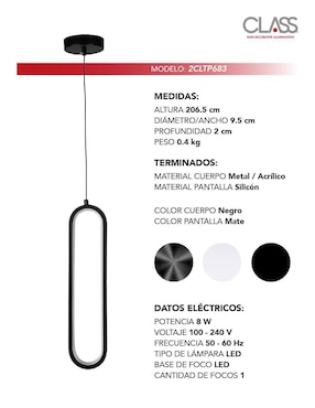 Lámpara colgante LED Class