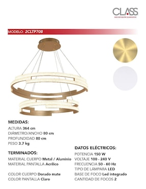 Lámpara colgante LED Class