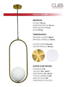 Lámpara colgante LED Class