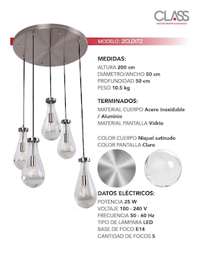 Lámpara colgante LED Class
