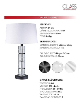 Lámpara de mesa LED Class