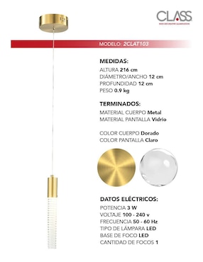 Lámpara colgante LED Class
