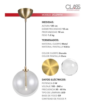 Lámpara colgante LED Class
