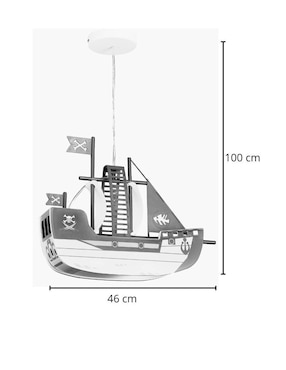 Lámpara colgante Incandescente y LED Laiting Barco Pirata